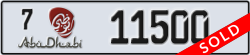 abu dhabi - code - 7 - number -11500