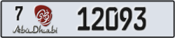 abu dhabi - code - 7 - number -12093