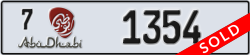 abu dhabi - code - 7 - number -1354
