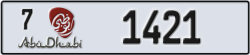 abu dhabi - code - 7 - number -1421
