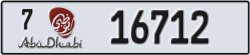 abu dhabi - code - 7 - number -16712