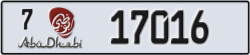 abu dhabi - code - 7 - number -17016