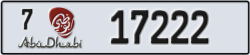 abu dhabi - code - 7 - number -17222