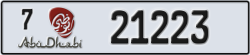 abu dhabi - code - 7 - number -21223