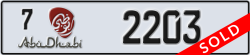 abu dhabi - code - 7 - number -2203