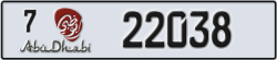abu dhabi - code - 7 - number -22038