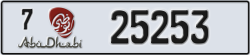 abu dhabi - code - 7 - number -25253