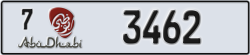 abu dhabi - code - 7 - number -3462