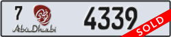 abu dhabi - code - 7 - number -4339