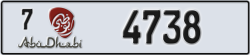 abu dhabi - code - 7 - number -4738
