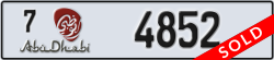 abu dhabi - code - 7 - number -4852