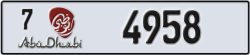 abu dhabi - code - 7 - number -4958