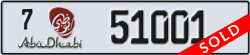 abu dhabi - code - 7 - number -51001