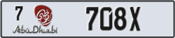 abu dhabi - code - 7 - number -708X