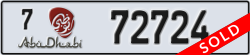 abu dhabi - code - 7 - number -72724