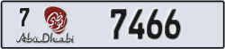 abu dhabi - code - 7 - number -7466