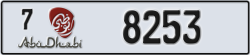 abu dhabi - code - 7 - number -8253