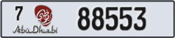 abu dhabi - code - 7 - number -88553