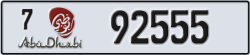 abu dhabi - code - 7 - number -92555