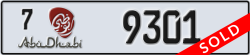 abu dhabi - code - 7 - number -9301