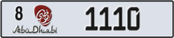 abu dhabi - code - 8 - number -1110