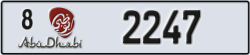 abu dhabi - code - 8 - number -2247