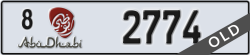 abu dhabi - code - 8 - number -2774