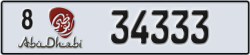 abu dhabi - code - 8 - number -34333