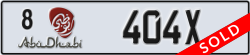 abu dhabi - code - 8 - number -404X