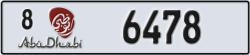 abu dhabi - code - 8 - number -6478