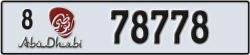 abu dhabi - code - 8 - number -78778