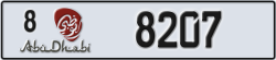 abu dhabi - code - 8 - number -8207