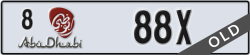 abu dhabi - code - 8 - number -88X