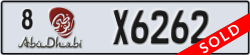 abu dhabi - code - 8 - number -X6262