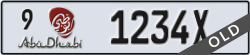 abu dhabi - code - 9 - number -1234X