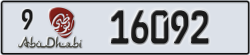 abu dhabi - code - 9 - number -16092