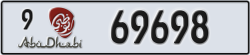 abu dhabi - code - 9 - number -69698
