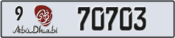 abu dhabi - code - 9 - number -70703