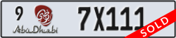 abu dhabi - code - 9 - number -7X111