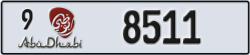 abu dhabi - code - 9 - number -8511