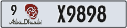 abu dhabi - code - 9 - number -X9898
