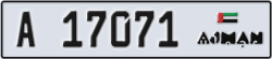 ajman - code - A - number -16992