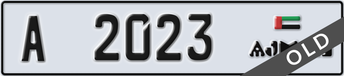 ajman License Plate Number 2023 Code A