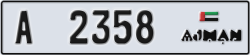 ajman - code - A - number -2358