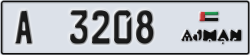 ajman - code - A - number -3129