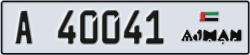 ajman - code - A - number -40041