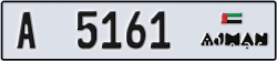 ajman - code - A - number -5161