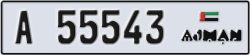 ajman - code - A - number -55543