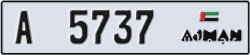 ajman - code - A - number -5737