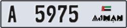 ajman - code - A - number -5975